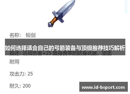 如何选择适合自己的弓箭装备与顶级推荐技巧解析